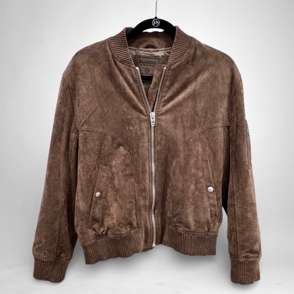 BlankNYC Faux Suede Bomber Jacket